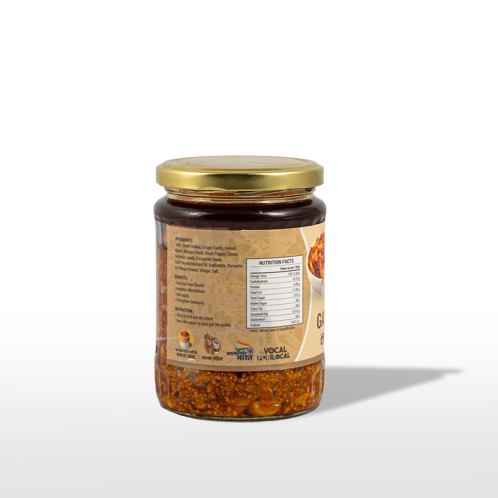 Garlic Pickle – Traditional Lahsun Achar | Sunrise Agriland